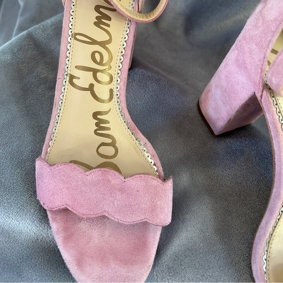 Sam Edelman Odila scalloped hell leather upper suede Sz 6 M - Picture 4 of 8